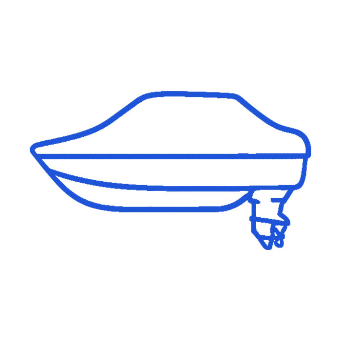 Icon that represents canvas covers for boats